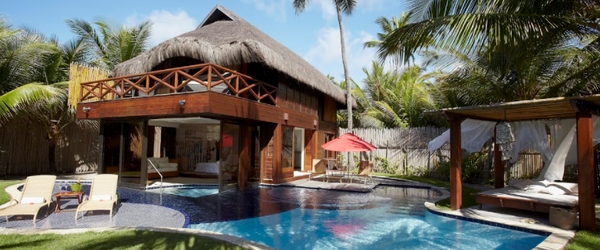 O Bangalô Master, acomodação mais luxuosa do Nannai Resort & Spa, em Pernambuco.