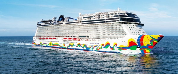 O magnífico Norwegian Encore, da Norwegian Cruise Line.