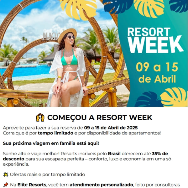 Promoções - Resort Week - 6 Resorts